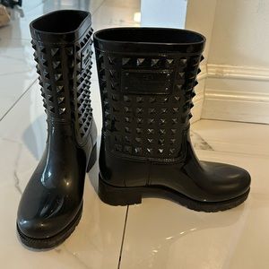 Valentino Rockstud rain boots